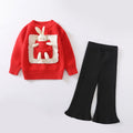 Girls' knitted sweater two-piece set -  autumn/winter new collection - baby girl cartoon rabbit crewneck pullover outfit