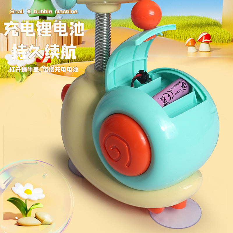new arrival cartoon q version snail 20-hole bubble electric bubble machine fully automatic bubble gun toys for boys and girls