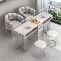Widened 45cm nail table and chair set - special offer! economical single/double, light luxury, multi-functional, odorless, carbon steel with baked enamel finish