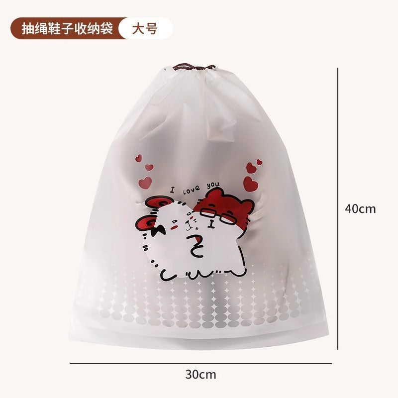 Mengqu drawstring type travel shoe box storage bag suitcase clothing underwear sorting and packing disposable travel artifact