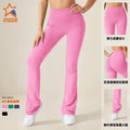 New arrival cross-border fashion butt lifting yoga pants peach butt running training tight sports wide leg pants breathable fitness pants