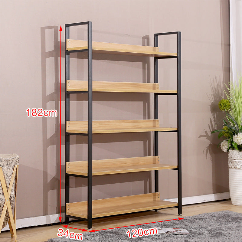 Steel and wood shelves Shelves Commercial storage shelves Multi-layer supermarket Convenience store Snacks Cosmetics sample display shelves
