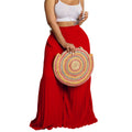 C8536 cross-border independent station new arrival summer european and american women's fashion elegant pleated pants high waistexport wide leg pants
