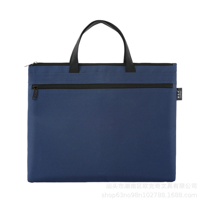 A4 oxford cloth document bag - canvas briefcase for men, student portfolio, conference bag, business document bag - custom logo available
