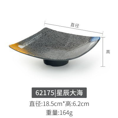 Melamine plate japanese plastic barbecue plate imitation porcelain round flat plate barbecue plate restaurant hot pot tableware dish plate commercial