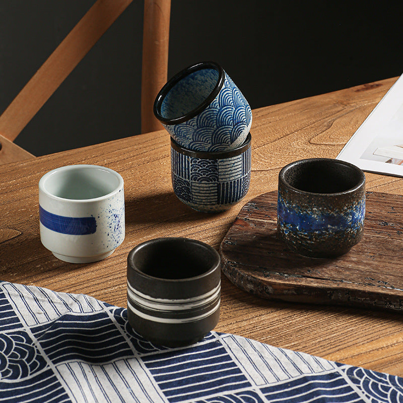 Japanese retro ceramic mug - perfect for office afternoon tea, milk, coffee, or cold beverages - ideal for restaurants and home use