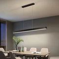 Modern minimalist integrated linear dining table/bar counter pendant light - eye-caring fixture for office, restaurant, and dining room
