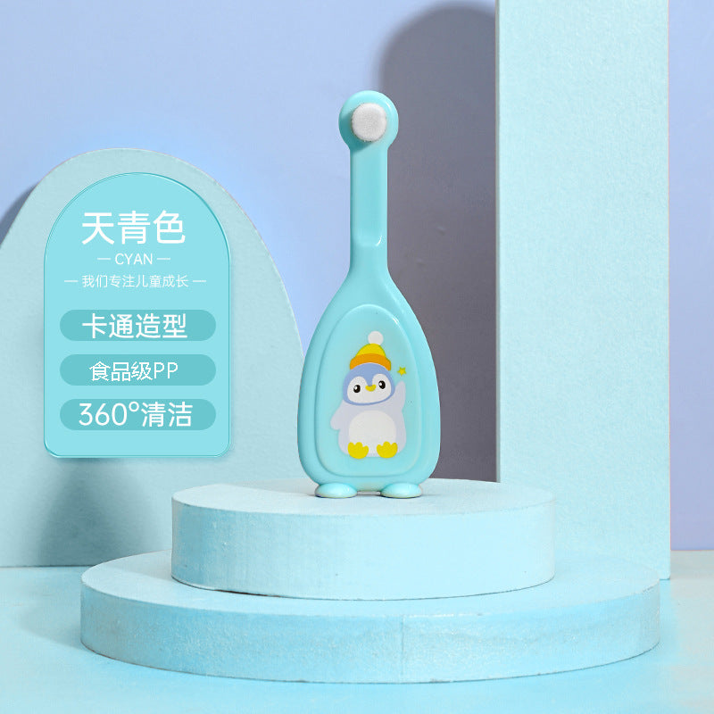 New cartoon children's 10,000-bristle toothbrush, soft-bristled toothbrush, baby tooth protection, small brush head, toothbrush box.