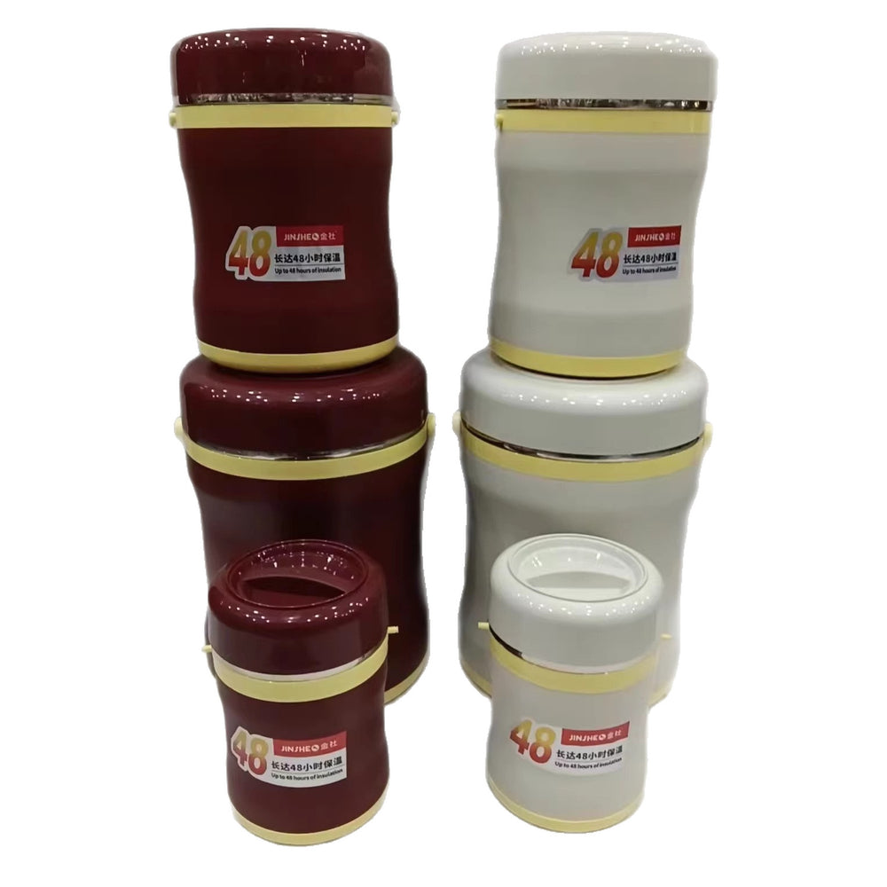 3pcs new food warmer export cross-border export hot-selling thermal pot 3-piece set 3l 6.5l12l