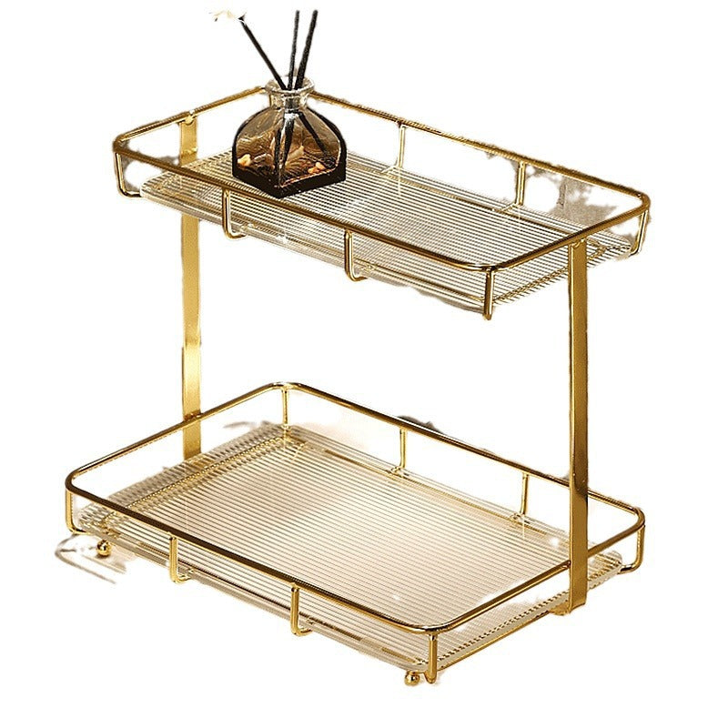 Light Luxury Cosmetics Shelf Cosmetics Storage Box Desktop Countertop Dressing Rack Skin Care Products Storage Box Storage Rack