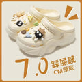 Black and white briquettes white clogs@