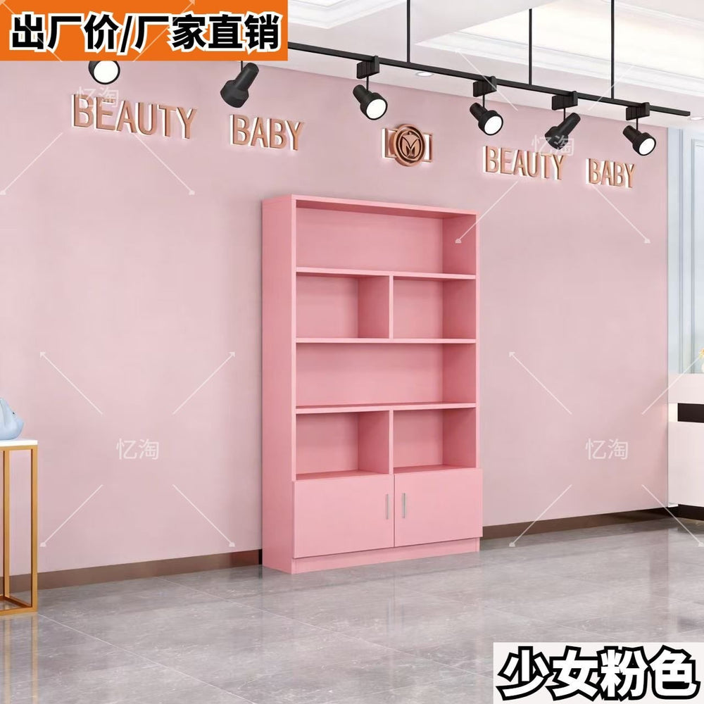 Cosmetics display cabinet wooden product display rack for home display cabinet manicure display cabinet beauty salon store shelf