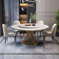 For home dining round table 6-person 8-person small apartment slate dining table hotel creative light luxury small waist dining table
