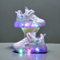 Light-up girls' sneakers - soft sole, spring/autumn  new collection, mesh upper, hello kitty design - dropshipping available