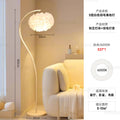 S-shaped white feather floor lamp [led white light]