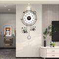 2025 new minimalist modern light luxury panda clock - silent, punch-free wall clock for living room, creative timepiece