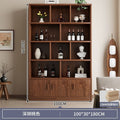 For homefloor-standing storage rack, whole wall storage cabinet, multi-layer solid wood wine cabinet, all-in-one wall bookcase, living room storage cabinet