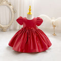 New arrival: children's satin beaded princess dress - perfect for baby girls' birthday parties and special occasions