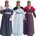 european and american  cross-border e-commerce new hepburn retro french style women's plus size polka dot dress