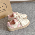 Thick soleeasiest for match german training white shoes women 2026new arrivalsummerniche styleretro leather surface heightened sports casual sneakers