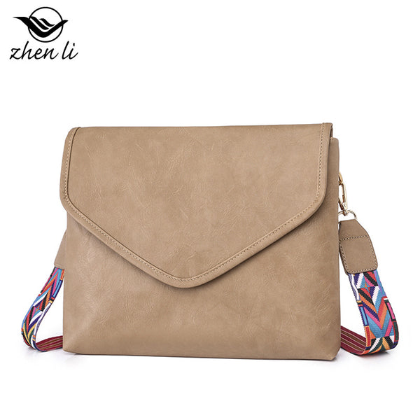 Zhenli bag women's 2023 new women's bag messenger bag summer  PU girls shoulder bag envelope bag