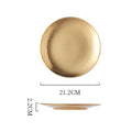 Insaccessible luxury ceramic western dinner plate retro ceramic restaurant for home shallow plate japanese ceramic good-looking dish plate