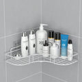 No-drill bathroom vanity organizer, corner shelf, toilet wall-mounted kitchen storage rack, bathroom storage shelf