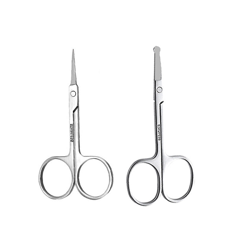 Keqi multifunctional eyebrow beauty scissors eyebrow trimming scissors nose hair scissors small scissors elbow pointed scissors beauty tools