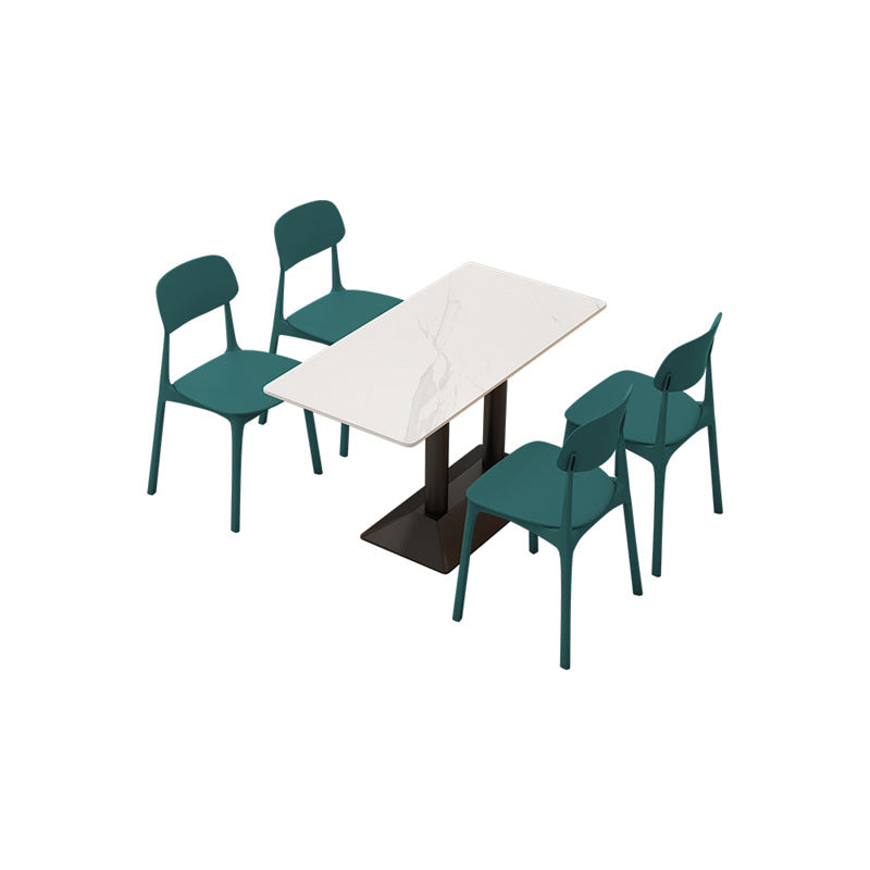 Company staff canteen dining table and chairs student canteen snack bar combination catering commercial 4 staff school restaurant