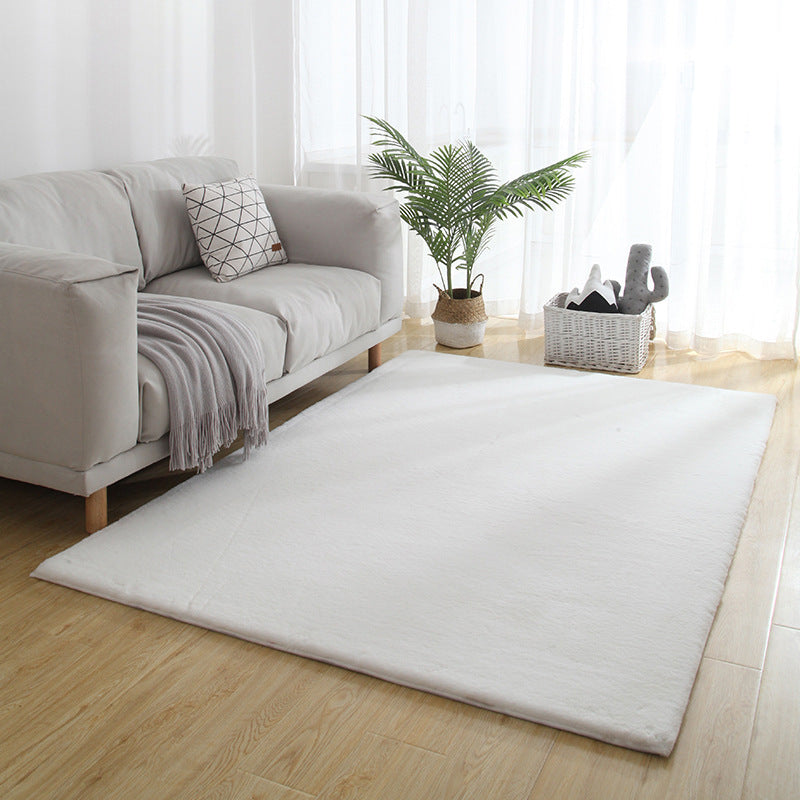Rabbit fur carpet living room coffee table floor mat bedroom carpet imitation rabbit stuffed bay window mat scandinavian room bedside blanket