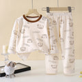 Children's spring/autumn underwear set, boys' and girls' lycra cotton thermal underwear, baby base layer pajamas, loungewear