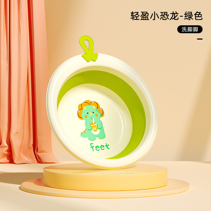 Newborn kids foldable wash basin, drop-resistant & high-temperature resistant, baby bath & bottom washing basin, home use, hangable, minimalist storage basin