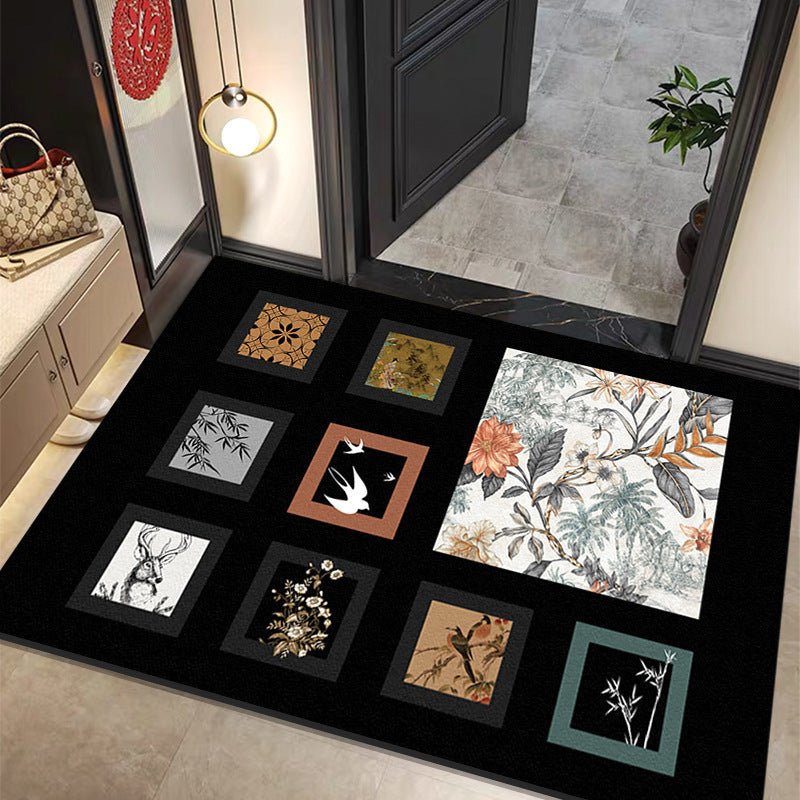 New chinoiserie classical diatom mud floor mat entrance door mat bathroom absorbent quick-drying mat bathroom door non-slip foot mat