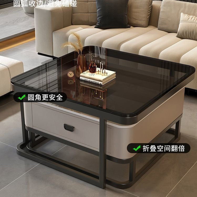 Nordic rock slab coffee table - new arrival: modern minimalist sofa table for living room, small space, and light luxury home decor
