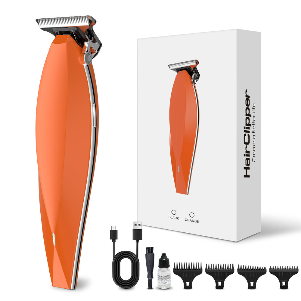 Electric hairdressing machine for home hair clipper fast charging oil head engraving scissors pusher white rechargeable battery life bald handy gadget