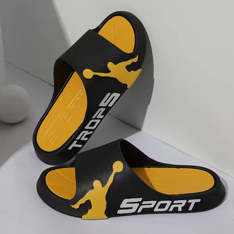 2022 new men's fashion slippers - summer outdoor anti-slip sports slides, couple's anti-odor home bathroom sandals for women