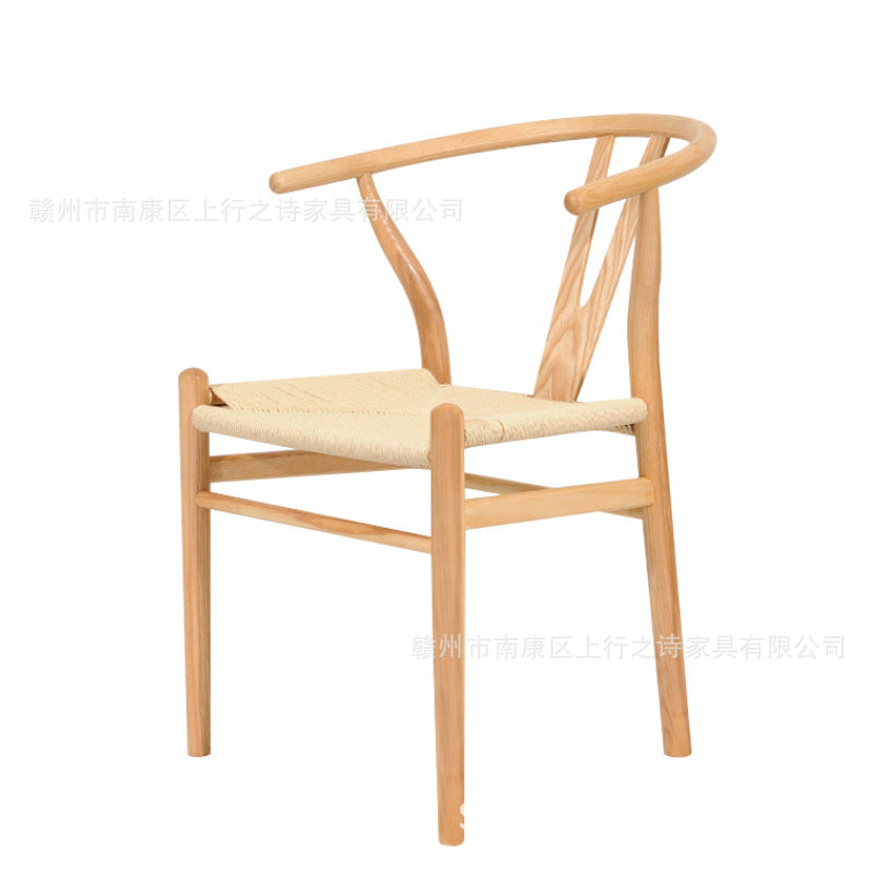Shangxingzhi shi dining chair y chair hans chair solid wood desk chair single chair medieval chinoiserie solid wood chair with armrests