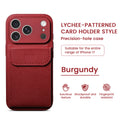 iphone 17 pro max leather case card holder phone case apple 16 vegan leather matte anti-drop protective cover