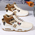 2025 winter men's fleece-lined high-top sneakers: trendy, versatile, chunky sole casual dad shoes for men