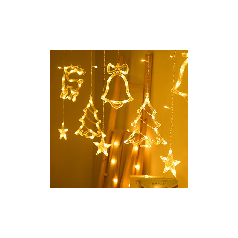 Christmas decoration star lights flashing lights string lights gypsy Christmas tree decoration room layout window pendants