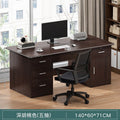 140cm five drawers and one door dark walnut