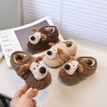 Kids' cartoon snow boots - new winter collection: girls' fleece-lined fluffy shoes, boys' versatile warm birkenstock-style boots