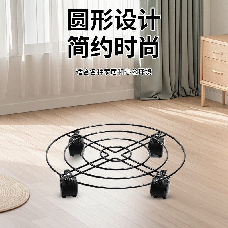 Mobile flower pot tray foot soaking wooden bucket universal wheel caster washing bucket wheel pulley wooden bucket mobile wheel tray