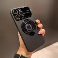 Instantly transform your phone: 17 series case with large viewing window, magnetic stand, and apple iphone 16 compatible protective cover - matte finish for iphone 17