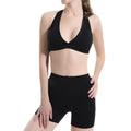 European and american halter sports bra and high-waisted tummy control butt-lifting leggings set - quick-dry summer yoga outfit with padded bra - wholesale