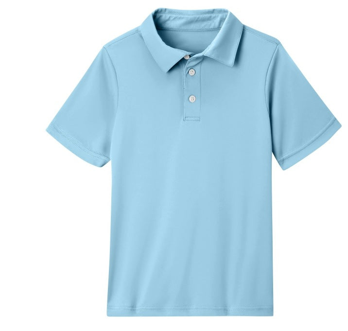cross-border   kids' everyday casual short-sleeve solid color tops t-shirts polo shirts