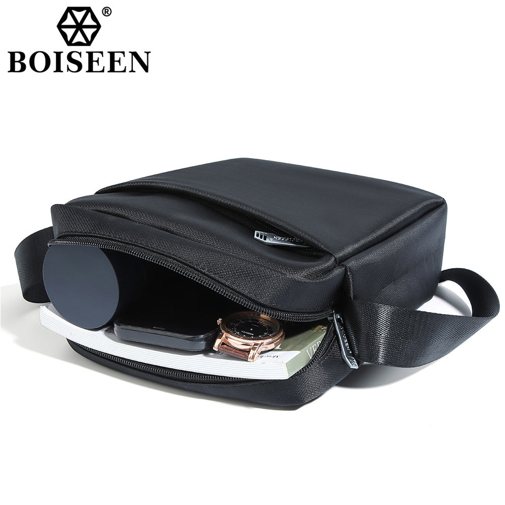 Boiseen New Men's Shoulder Bag Cross-border Business Multifunctional Crossbody Men's Backpack Outdoor Travel Storage Bag