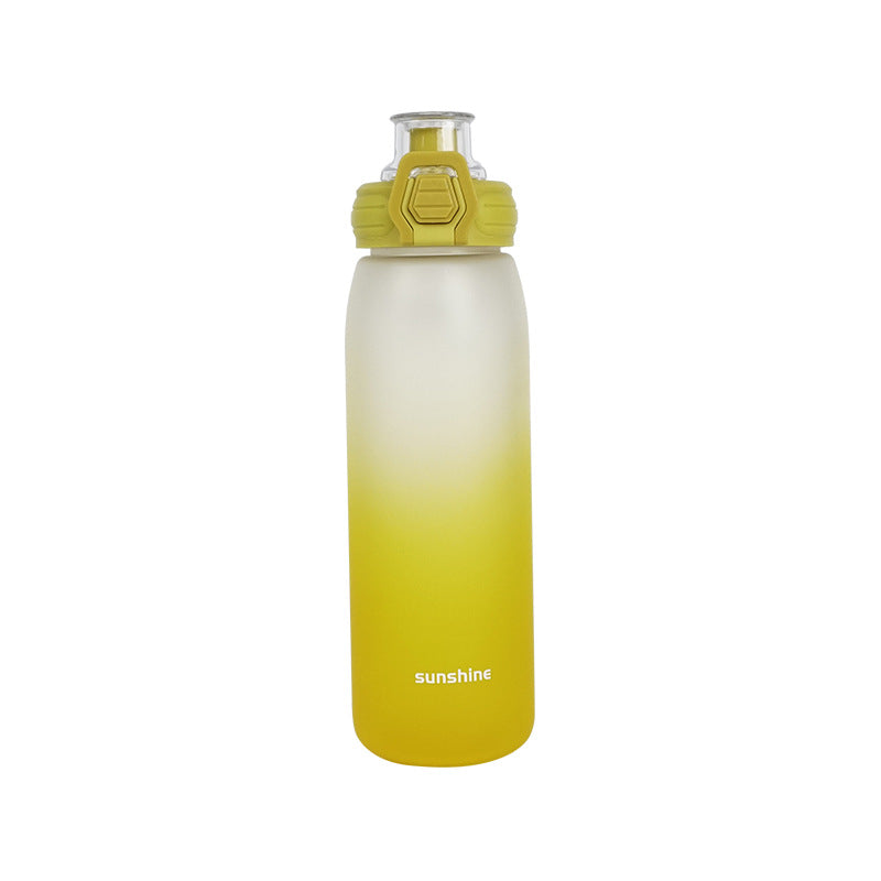 Portable direct drink plastic cup with bullet cap, leak-proof, outdoor sports water bottle, premium gift, plastic water cup