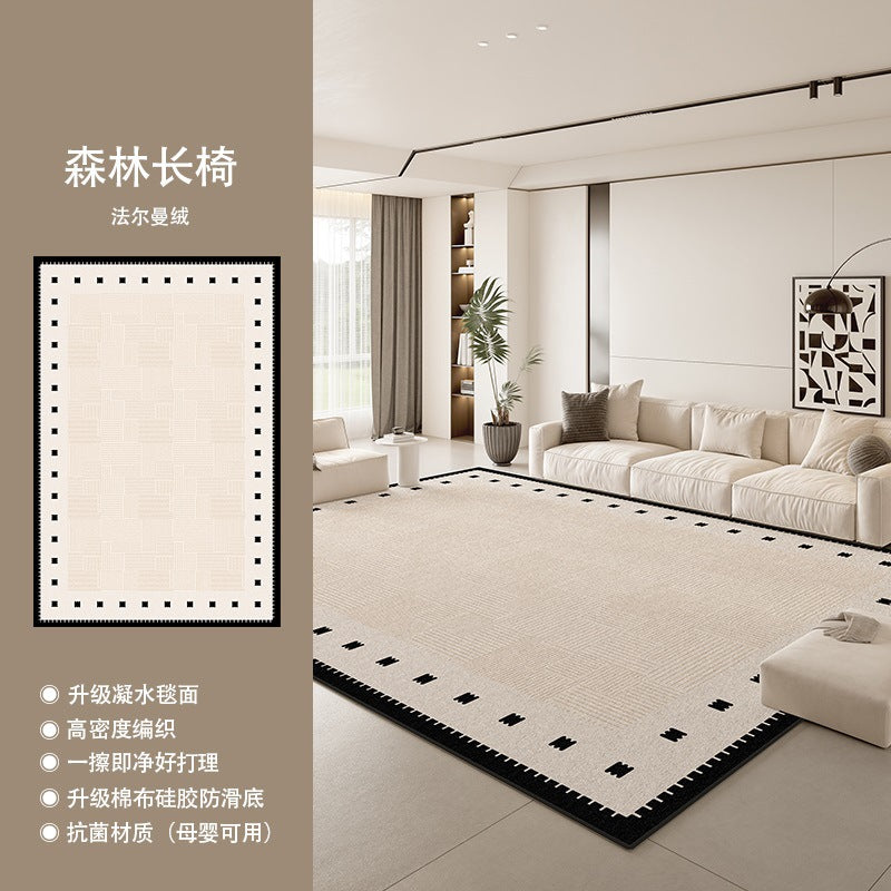 Distributed carpet living room  new cream style no-wash and wipeable bedroom waterproof sofa light luxury high-end floor mat