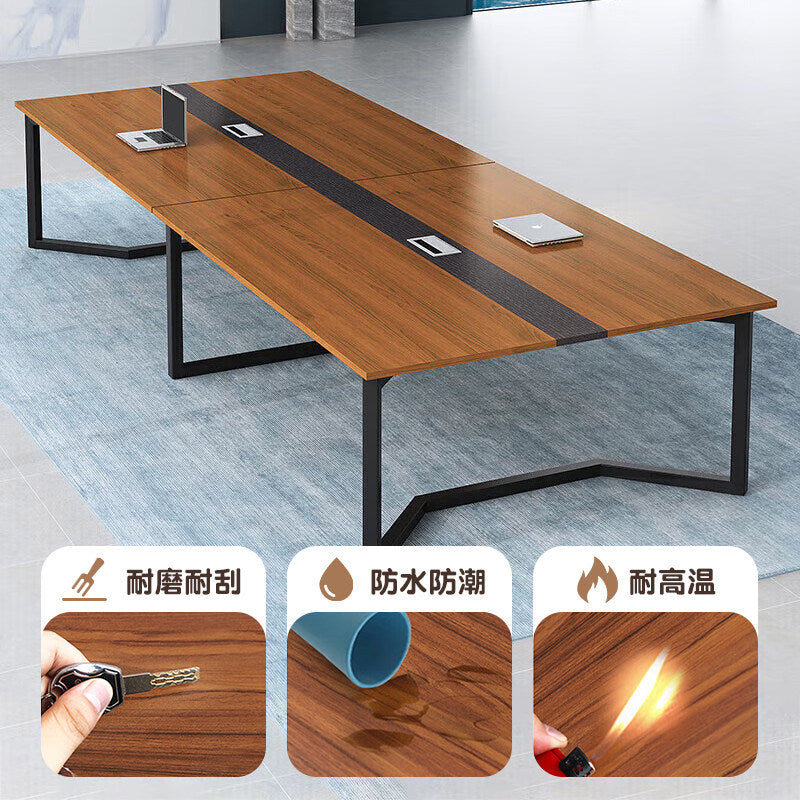 Conference table long table casual modern negotiation table workbench large bench table conference room office desk and chair combination